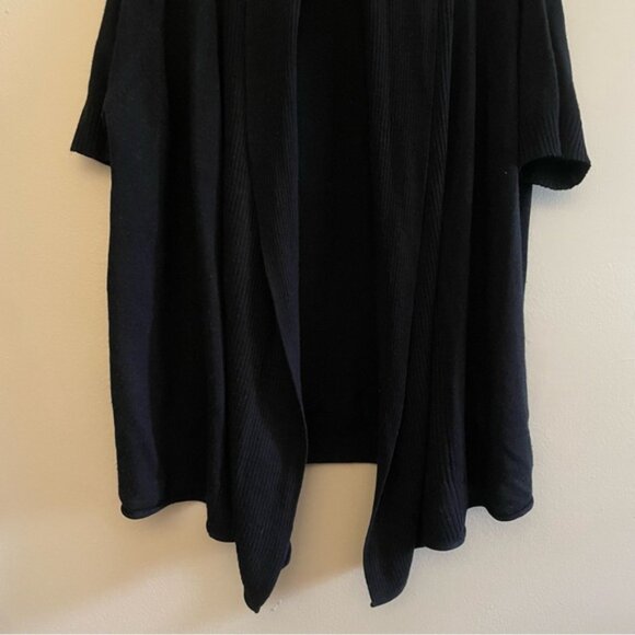Y2K Suzy Shier Black Open Front Short Sleeve Knit Cardigan - Picture 5 of 12